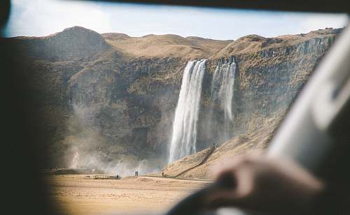 steering wheel waterfalls at daytime cascade
